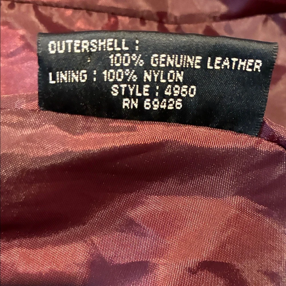 Maxima Men's Burgundy leather jacket. New without tags. Vintage - Picture 3 of 3